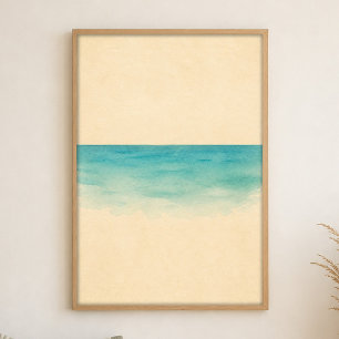 Tide Line Watercolour Coastal Art Poster