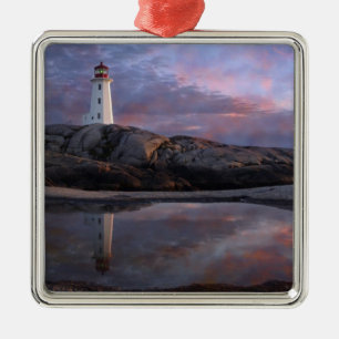 Tide Pool by Lighthouse Metal Ornament