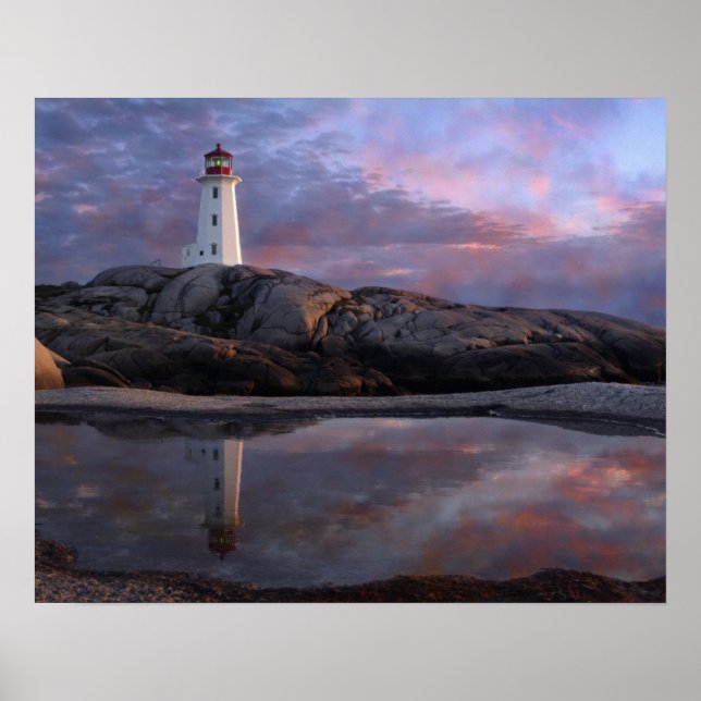 Tide Pool by Lighthouse Poster (Front)