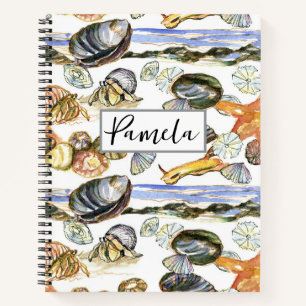 Tide Pool Sea Creatures Ocean Life Personalized Notebook