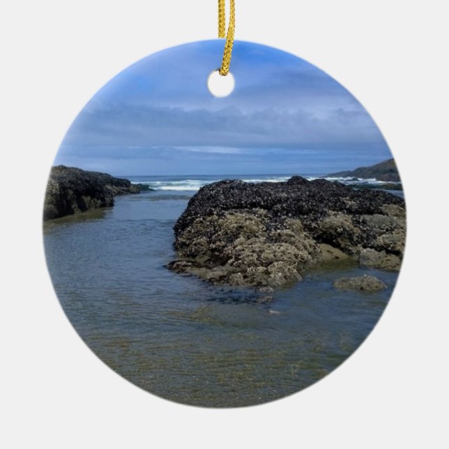 Tide Pools at Bob Creek, OR Ceramic Ornament (Front)