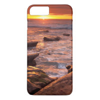 Tide pools at sunset, California