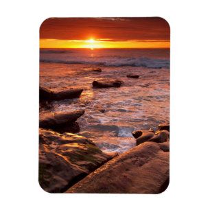 Tide pools at sunset, California Magnet