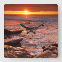 Tide pools at sunset, California