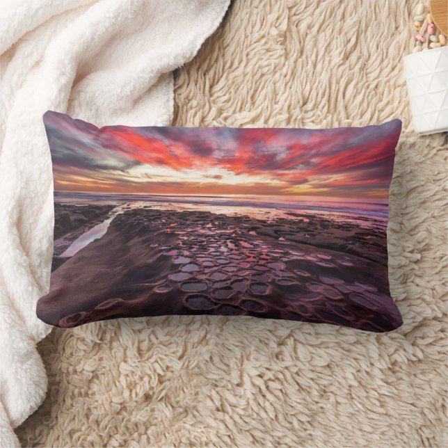 Tide Pools in La Jolla, CA Lumbar Pillow (Blanket)