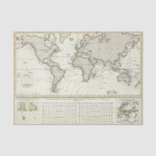 Tide-wave Atlas Map Tissue Paper