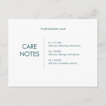 Tideline Editable Product Care Instructions Insert