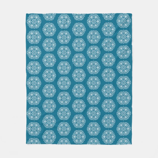 Tidepool Mandala Fleece Blanket (Front)