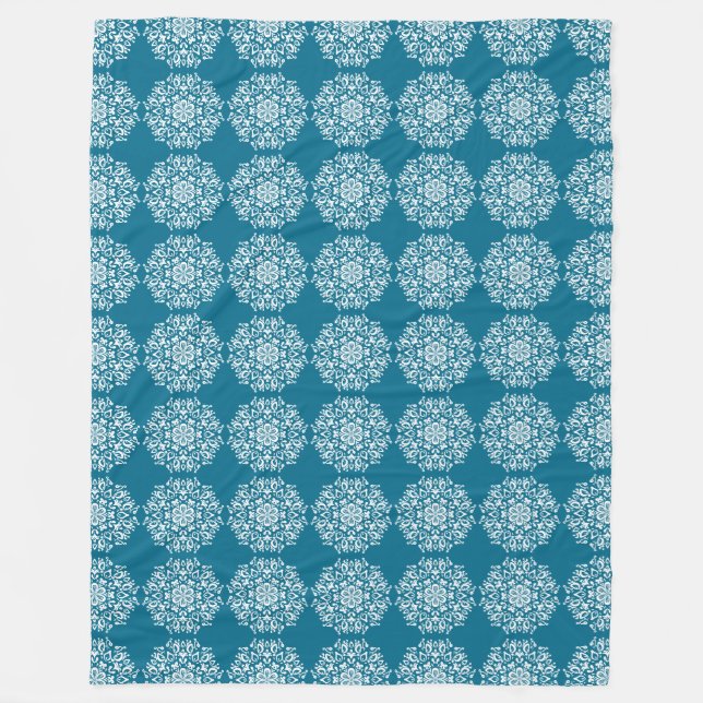 Tidepool Mandala Fleece Blanket (Front)