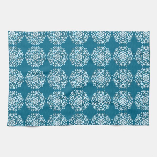 Tidepool Mandala Kitchen Towel (Horizontal)