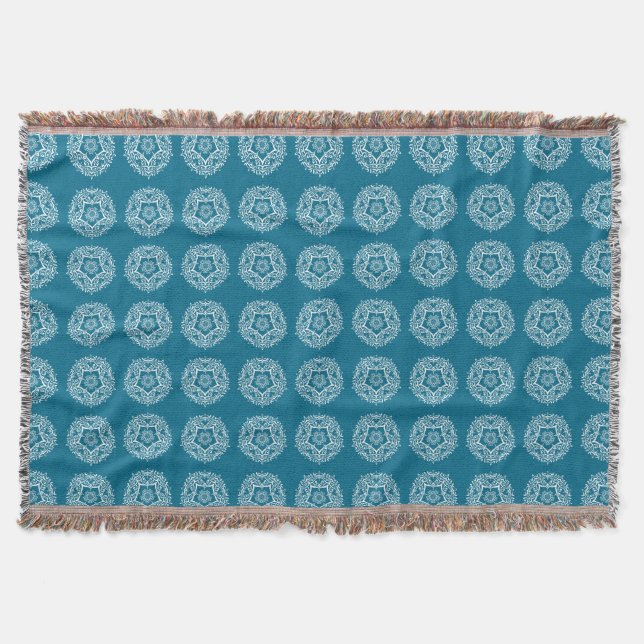 Tidepool Mandala Throw Blanket (Front)