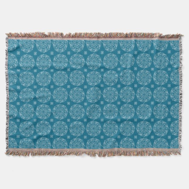Tidepool Mandala Throw Blanket (Front)