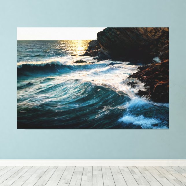 Tides in Motion Canvas Print (Insitu(Wood Floor))