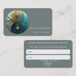 Tides of Balance   Yin Yang Design Business Card