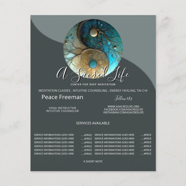 Tides of Balance | Yin Yang Design Flyer (Front)