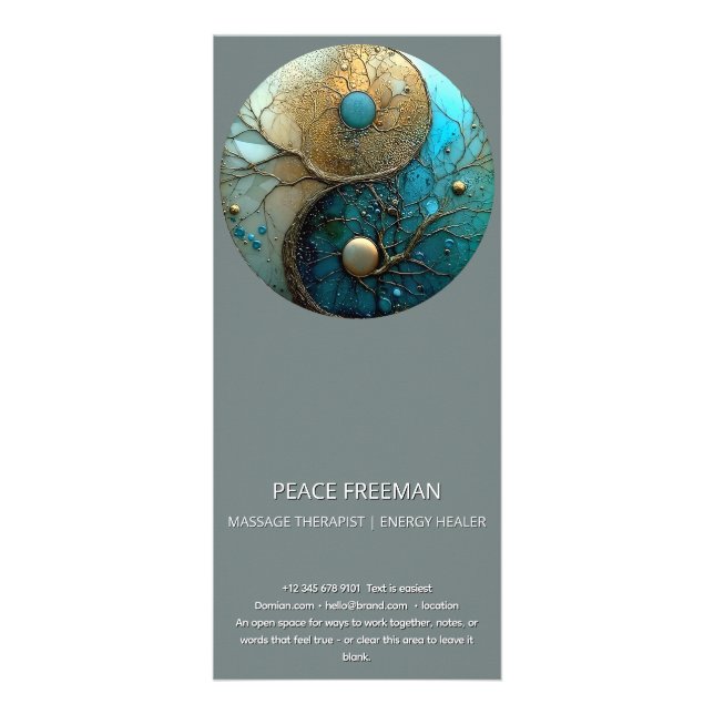 Tides of Balance | Yin Yang Design Rack Card (Back)