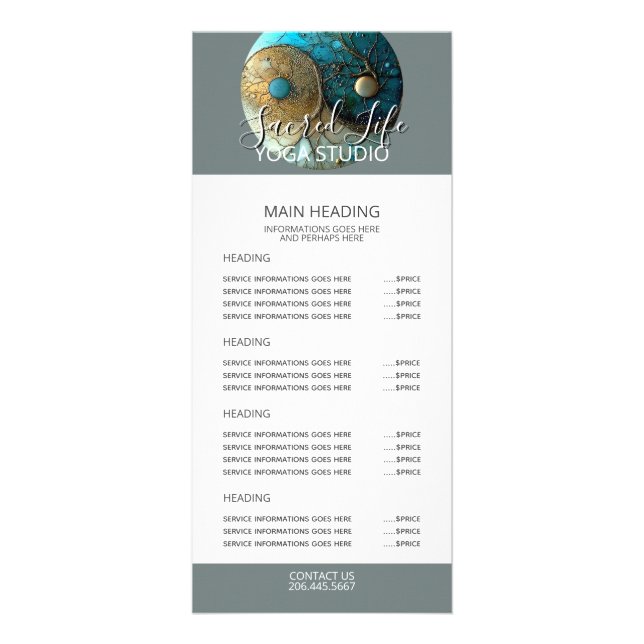Tides of Balance | Yin Yang Design Rack Card (Front)