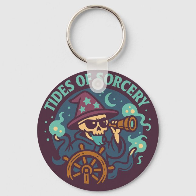 Tides Of Sorcery Magic Skull Keychain (Front)