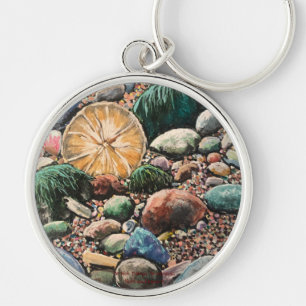 TIDES OUT! SEASCAPE Hand Painted ORIGINAL ART Keychain