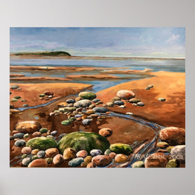 Tides Out seashore beach Ocean scene Poster (Front)