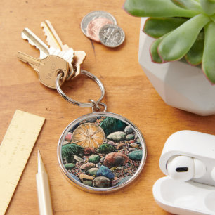 Tides Out Series Hand Painted Original Art Keychain
