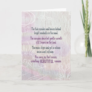 Tides Recede - Sympathy Card