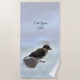 Tidi my Bird the Parus Major Beach Towel