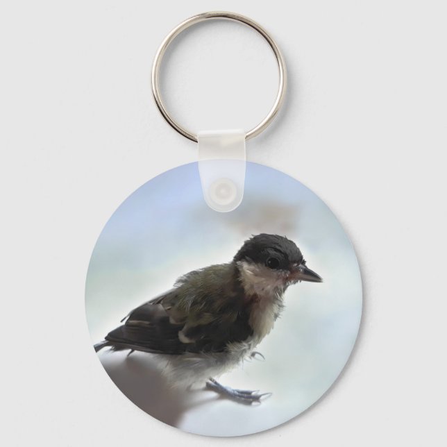 Tidi my Bird the Parus Major Keychain (Front)