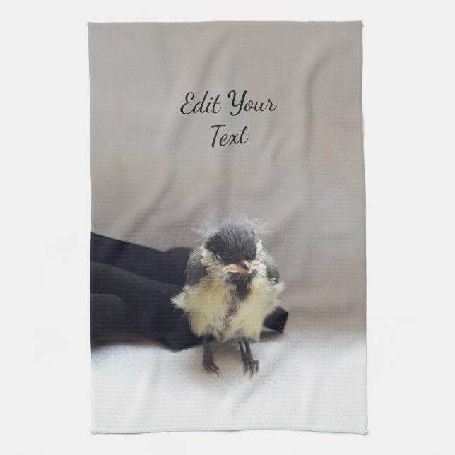 Tidi my Bird the Parus Major Kitchen Towel (Vertical)