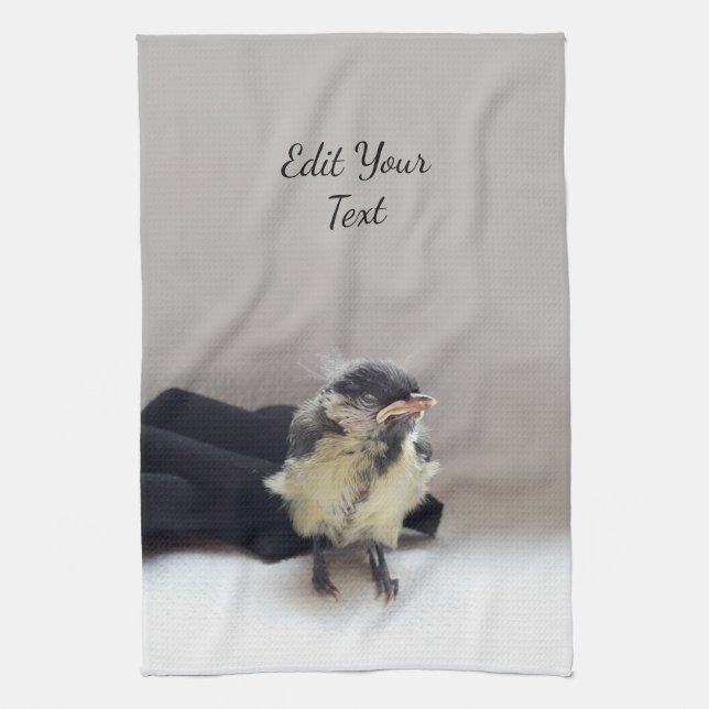 Tidi my Bird the Parus Major Kitchen Towel (Vertical)