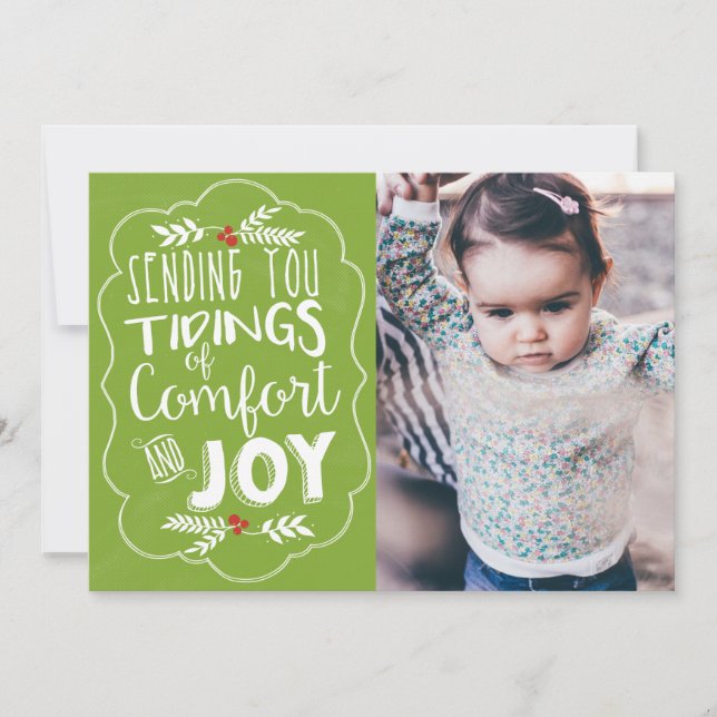 Tidings of Comfort and Joy Holiday Card (Front)