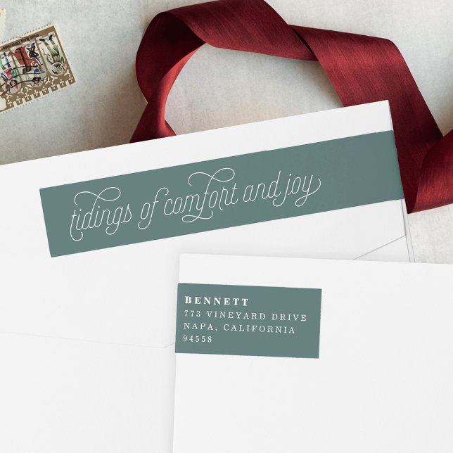 Tidings of Comfort and Joy | Holiday Wrap Around Label (Creator Uploaded)