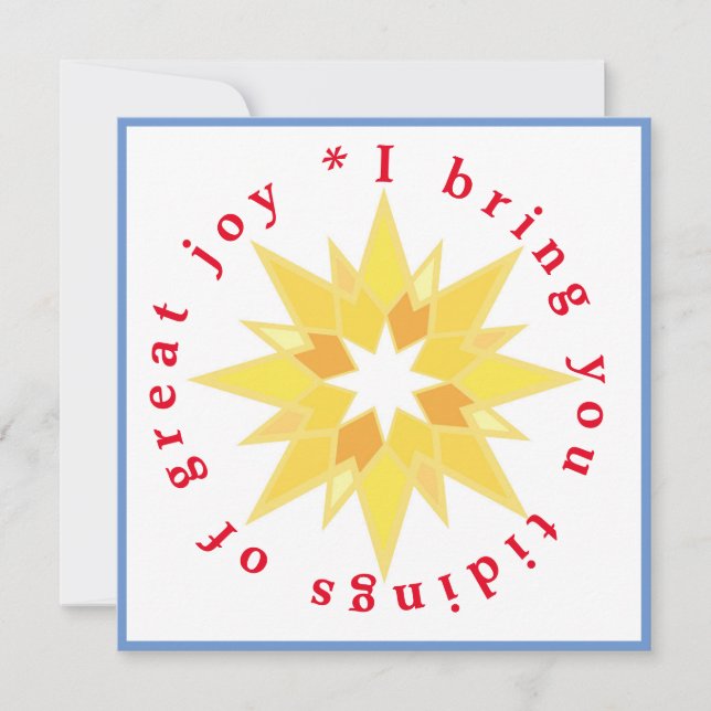 Tidings of great joy Card (Front)