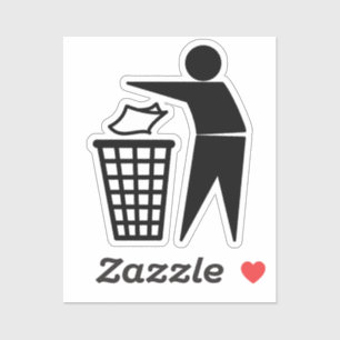 Tidy Man and Trash Symbol