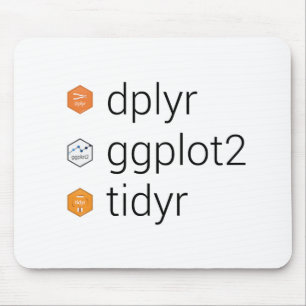 Tidyverse libraries: dplyr, ggplot2, tidyr mouse pad