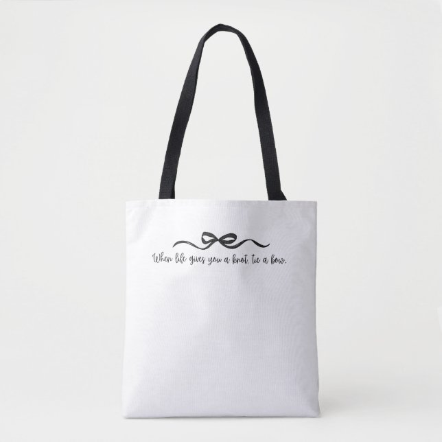Tie a Bow Personalized Tote Bag (Front)