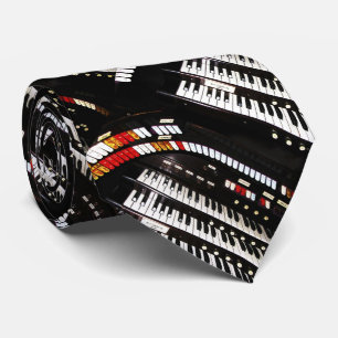 Tie, Antique Organ Keyboard, Pattern Repeats Tie