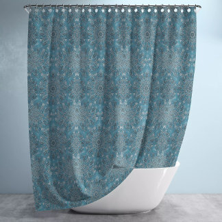 Tie-baby blue celeste refraction Shower Curtain