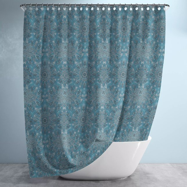 Tie-baby blue celeste refraction Shower Curtain (Creator Uploaded)