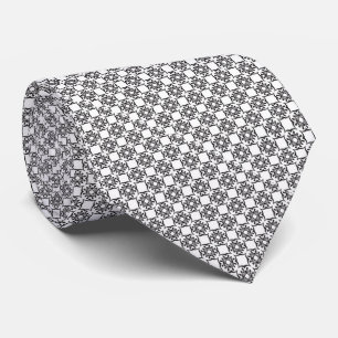 Tie/Black and White Geometric Tie