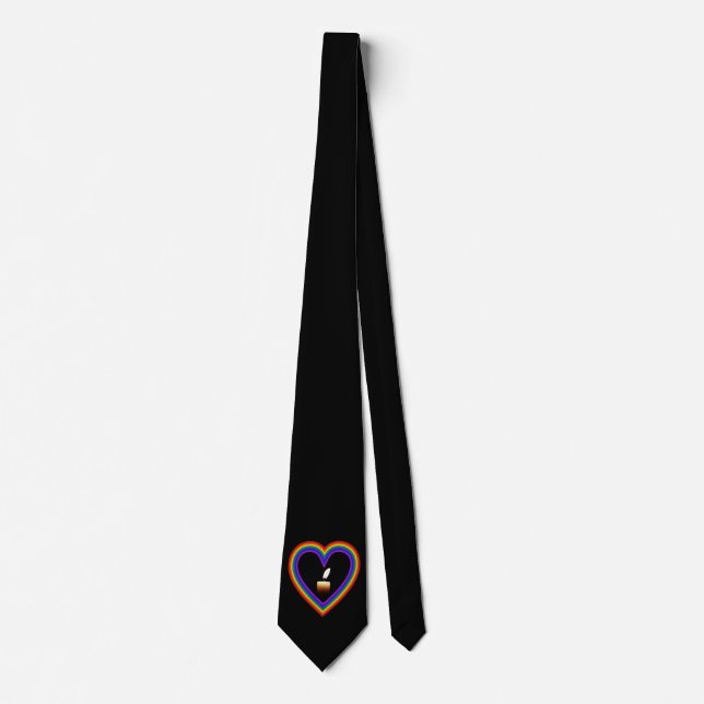Tie Candle In A Heart Rainbow (Front)