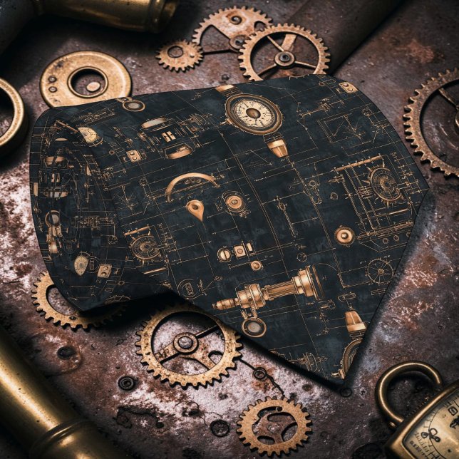 Tie cravate personnalisé Steampunk Industriel (Créateur téléchargé)