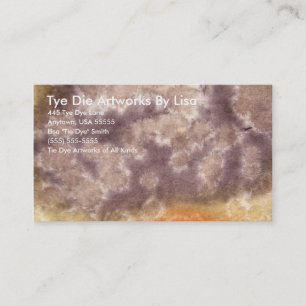 Tie Die Artworks By Lisa Business Card