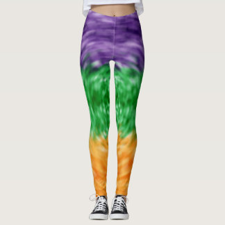 Tie Die Mardi Gras Leggings