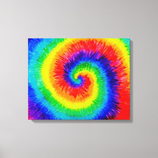 Tie Die Rainbow in Alcohol Ink Canvas Print (Front)