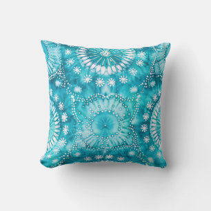 Tie DIY blue seamless pattern Throw Pillow