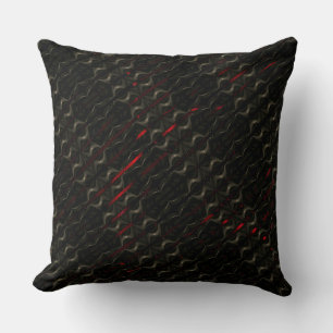 Tie-down of brownihs and red metallics wires? throw pillow