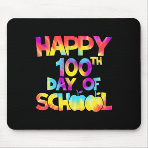 Tie Dye 100 Days Of School 100th Day Of School Tea Mouse Pad