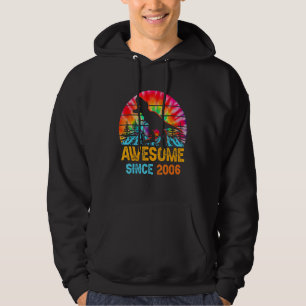 Tie Dye 16th Birthday 2006 Dinosaur 16 Year Old Hoodie