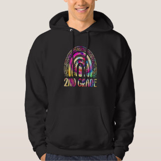 Tie Dye 2nd Grade Teacher Rainbow Second Back To S Hoodie
